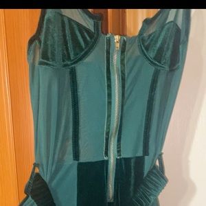 Sz : L Mesh material jumpsuit